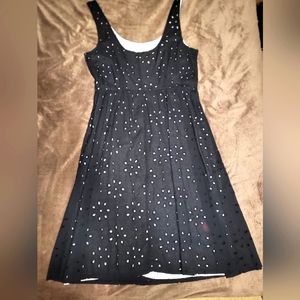 Black with White Dotted Dress